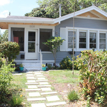 Bungalow exterior painting and landscape