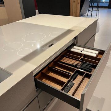 Lapitec Island with Integrated Induction Cooktop
