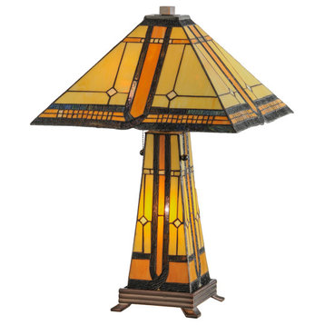25H Sierra Prairie Mission Lighted Base Table Lamp
