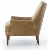 Danya Mid-Century Modern Taupe Leather Accent Chair