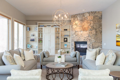 Living room - traditional living room idea in Salt Lake City