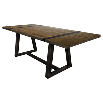 Crafters and Weavers Maxwell Rustic Industrial Dining Table - 78"