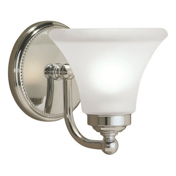 Norwell Lighting 9661 Soleil 8" Tall 1 Light Bathroom Sconce - Chrome with