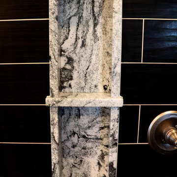 A Timeless Master Bathroom- Black & White Polished