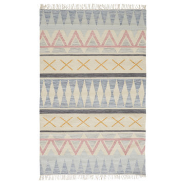 Ilana Southwestern Design Rug, Gray/Ecru, 4'x6' Rug