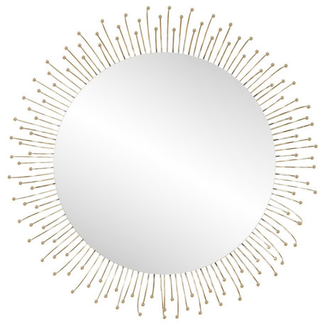 Uttermost 09985 Aga Round Gold Mirror