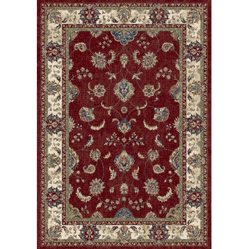 Dynamic Rugs Ancient Garden 57158 Rug, Red/Ivory, 6'7"x9'6"