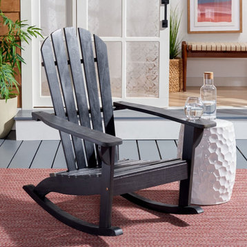 Safavieh Outdoor Brizio Adirondack Rocking Chair Black