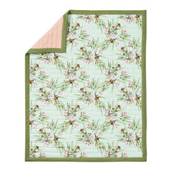 Gumnuts & Eucalyptus Cot Quilt - Cot Accessories