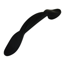 Cosmas - Cosmas 9009FB Flat Black Twist Cabinet Pull - Cabinet And Drawer Handle Pulls