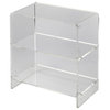 Home Office Acrylic Crafted Bookcase, Crystal Clear