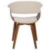 The Antonia Accent Chair, Cream, Fabric and Wood