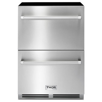 Thor Kitchen TRF24U 24"W 5.4 Cu. Ft. Refrigerator Drawers - Stainless Steel