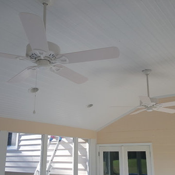 Enclosed porch interior work