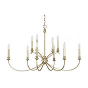Capital Lighting Alexander 10-Light Chandelier, Winter Gold, Oblong