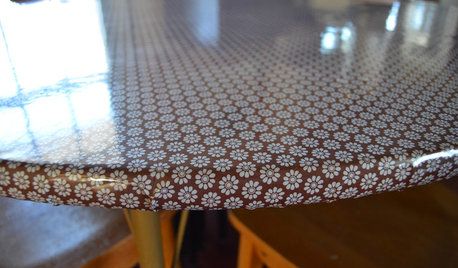 DIY Project: Slick Oilcloth Tabletop