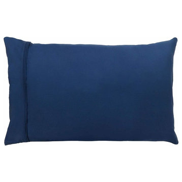 Organic Cotton Pillow Cases, Set of 2, 20"x32", Navy Blue