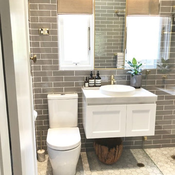 Grey + Gold Bathroom Renovation