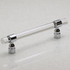 Lucite on Polished Chrome Pull, 128mm Hole Centers, 7", Single