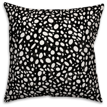 Black and White Bean Throw Pillow- 20x20