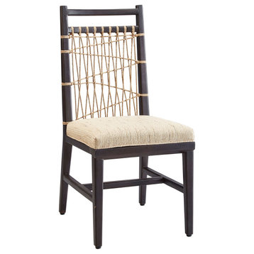 Fender String Mahogany Upholstered Dining Chair, Black, Set of 2