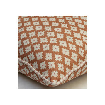 Flower Printed Throw Pillow | Andrew Martin Maze, Orange
