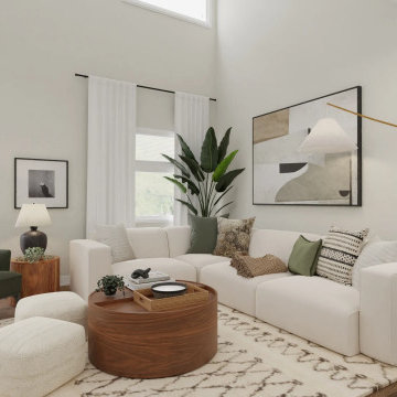 Earth Tone Living Room with Piano