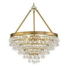 Crystorama Lighting Group 136 Calypso 6 Light 20"W Chandelier - Vibrant Gold