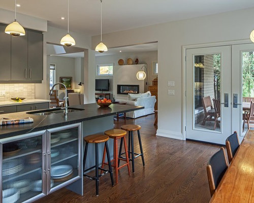 Best Semi Open Kitchen Design Ideas & Remodel Pictures | Houzz Save Photo