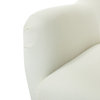Tufted Accent Chair With Golden Legs, Ivory