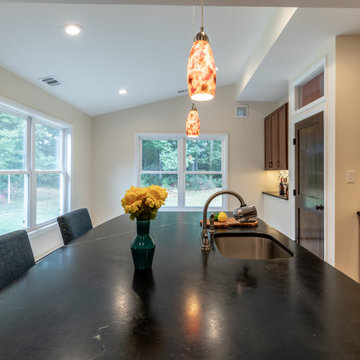 Cheerful Multi Level Rear Addition to Expand Kitchen, Mudroom & Sunroom in Oakt