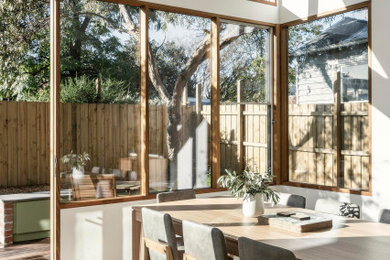 Contemporary dining room in Melbourne.