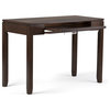 Cosmopolitan Solid Wood Home Office Desk, Medium Auburn Brown