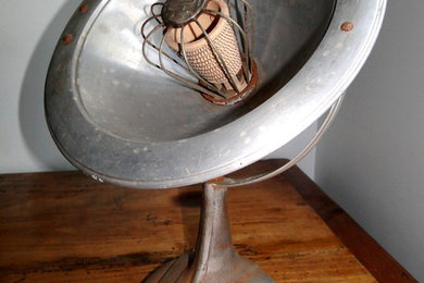 Restauration & détournement d'un ancien chauffage art déco en lampe