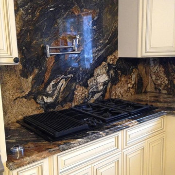 Magma Granite Countertop and Backsplash