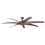 Kichler - 80" Lehr Fan, Coffee Mocha - This modern 80in. Lehr ceiling fan brings you air with flair. The 7 long blades gently curve into the cylindrical housing creating the perfect contemporary touch for your home. This Coffee Mocha fan is perfect for larger rooms and spaces.