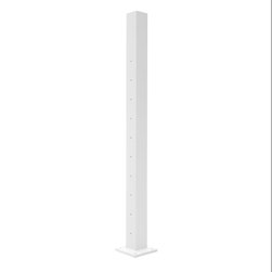 ALX 2.5" Cable Line Post in Textured White - Deck Tiles And Planks