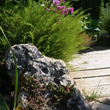 Petit jardin contemporain de 500m²