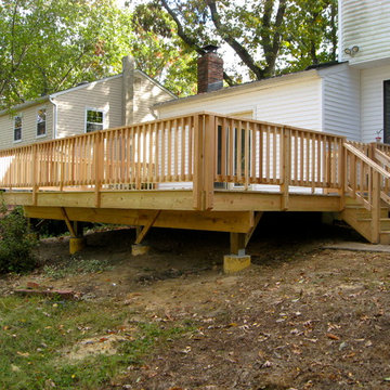 Pressure treated deck with cedar rails, Sicklerville New Jersey