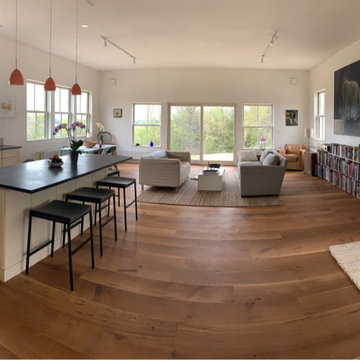 Rift & Quarter Sawn White Oak Flooring, Open Living Concept