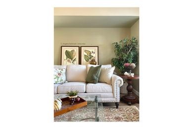 Example of a mid-sized french country living room design in Los Angeles