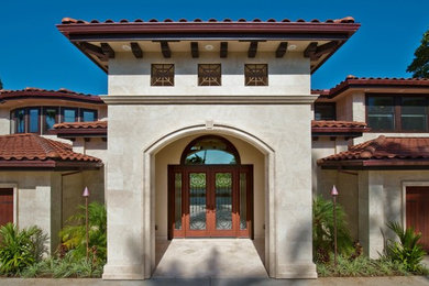 Inspiration for a mediterranean exterior home remodel in Hawaii