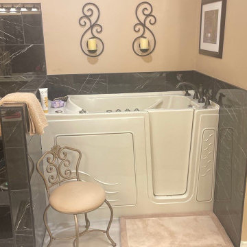 Updated bathroom with Walk-in tub
