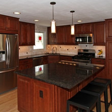 black granite backsplash