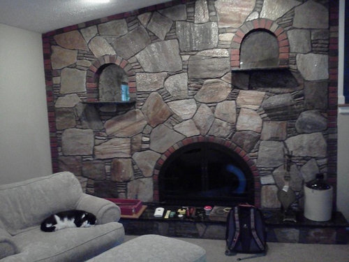 Fixing our Brady Bunch fireplace/wall