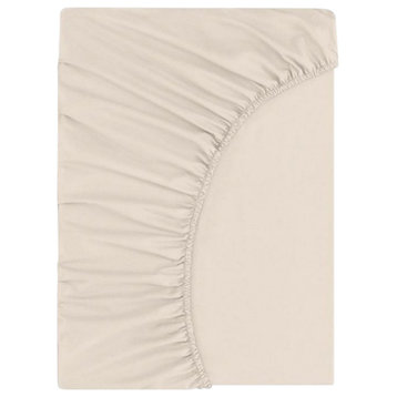 Pagoda Beige Fitted Sheet King
