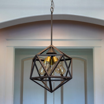 York 5 Light Geometric Metal Pendant