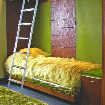 Children's Room with Resin Bedside Table and Wardrobe Panels