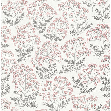 2861-25716 Floret Pink Flora Wallpaper Non Woven Material Botanical Theme