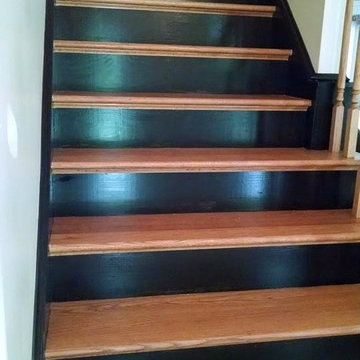 stairs painted black